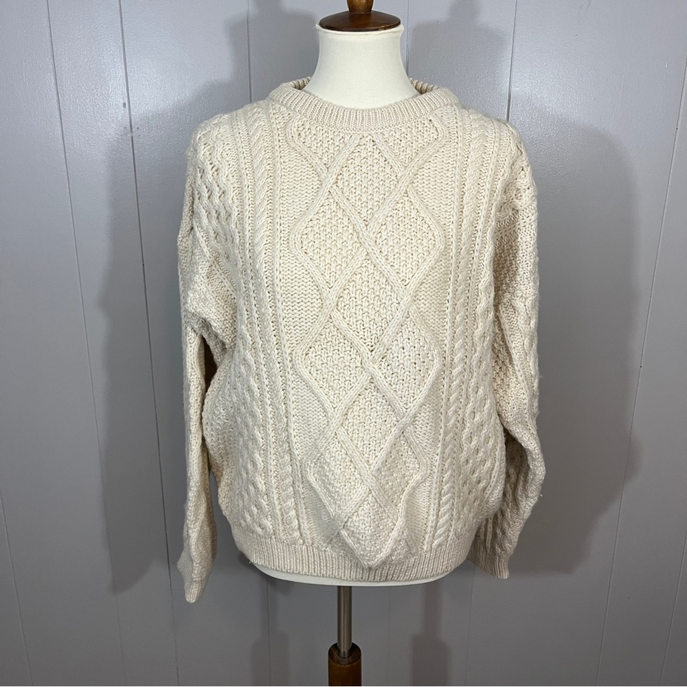 Cream Cable Knit Sweater